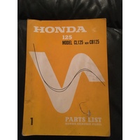 HONDA CL125 new CB125  PARTS  MANUAL-