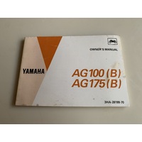 YAMAHA AG100 AG175 B OWNERS  MANUAL INCLUDING WIRING DIAGRAME PRINTED 1991