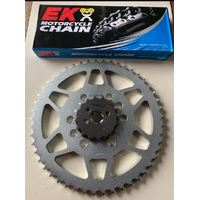 YAMAHA DT 175 CHAIN AND SPROCKET KIT 16 T FRONT 49 T REAR 428 EK CHAIN 79 - 06