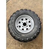 ATV FRONT RIM AND TYRE 25 X 8 X 12 YAMAHA HONDA SUZUKI 4 X 110 SPARE