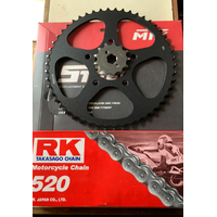 HONDA CTX 200 AG BUSHLANDER CHAIN AND SPROCKET KIT 13 FRT 50 REAR 520 RK CHAIN