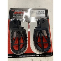 SUZUKI DRZ 400 50 mm WIDE FOOT PEGS WITH REMOVABLE SLIDERS RM 125 250 91 - 00 RMX