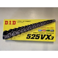 DID 525 VX3 XRING CHAIN 400 - 1000 CC SOLID BUSH TENERE 700 AFRICA 1000