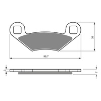 POLARIS FRONT BRAKE PADS GF 162