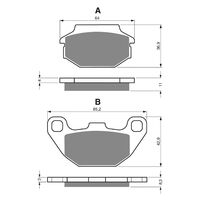 KAWASAKI KFS KFX 50 90 REAR DISC BRAKE PADS GOLD FREN 