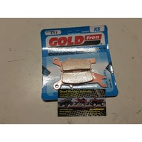 YAMAHA GRIZZLY YFM 550 700 FRONT RIGHT HAND BRAKE PADS GOLD FREN  253