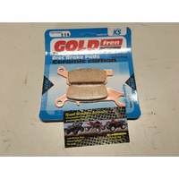 YAMAHA GRIZZLY YFM 550 700 REAR RIGHT HAND BRAKE PADS GOLD FREN  256