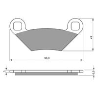 POLARIS 400 SPORTSMAN HAWKEYE FRONT BRAKE PADS LEFT OR RIGHT 