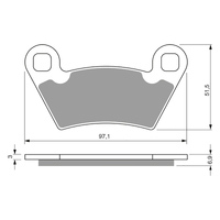 POLARIS RANGER 570 ACE FRONT OR REAR LEFT OR RIGHT BRAKE PAD PADS 312