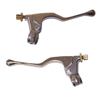 SILVER BRAKE AND CLUTCH LEVER WITH PERCH ASSY VXM VINDURO YAMAHA HONDA SUZUKI KAWASAKI
