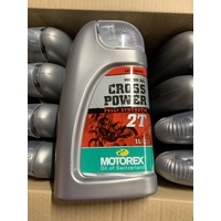 MOTOREX CROSS POWER 2 STROKE SYNTHETIC 1 LITRE KTM GASGAS HUSKY YZ KX CR RM TE SHERCO BETA