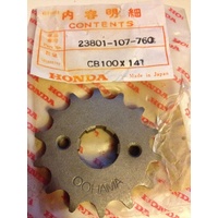 HONDA 14 TOOTH FRONT SPROCKET 23801107760 JTF 259 CB 100 CT SL XL 180 200