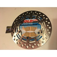 SUZUKI DRZ 400  KLX FRONT STAINLESS STEEL BRAKE DISC WITH GOLDFREN PADS 261 041