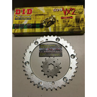 YAMAHA BANSHEE YFZ 350 FRONT 14 T REAR 41 T CHAIN & SPROCKETS SET DID VX3 520 