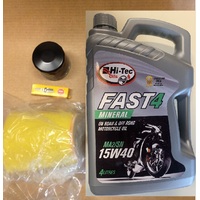 YAMAHA YFM 350 BRUIN 400 KODIAK 450 GRIZ ATV SERVICE PACK AIR OIL FILTER SPARK HI TEC 4 LT