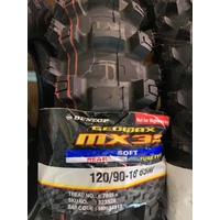 DUNLOP GEOMAX MX3S KTM WR RMX CRFX BURG SOFT TYRE REAR 120 90 18