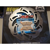 HUSABERG FRONT WAVE BRAKE DISC STAINLESS STEEL AND PADS  125 250 300 350 450 501