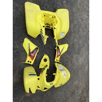 SUZUKI LTZ KAWASAKI KFX 400 2004 YELLOW PLASTICS SET FRONT REAR SIDE FENDERS