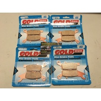 YAMAHA GRIZZLY YFM 550 700 FRONT & REAR BRAKE PAD SET  SINTERED METAL 