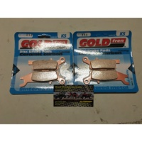 YAMAHA GRIZZLY YFM 550 700 FRONT BRAKE PAD SET GOLD FREN  253 252