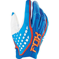 FOX RACING MX FLEXAIR RACE GLOVES BLUE / ORANGE  SIZE  LARGE SALE
