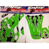 KX 125 250  STICKER KIT TANK SHROUDS FRONT & REAR GUARD AIR BOX 1999 / 2002