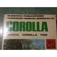 TOYOTA COROLLA 1100 SCIENTIFIC PUBLICATIONS  WORKSHOP MANUAL