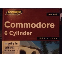 HOLDEN COMMODORE 6CYL 1981-1984 GREGORYS WORKSHOP MANUAL