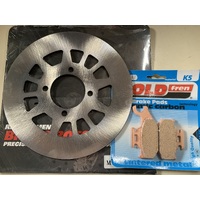 YAMAHA KODIAK YFM 400 REAR BRAKE DISC AND PADS  2000 2001 2002   286 182