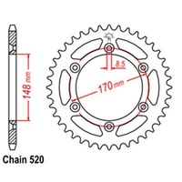 SUZUKI RM 500 465 250 TS DR 600 650 750 800  TOOTH REAR STEEL SPROCKET  JTR 828