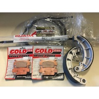 HONDA TRX 500 2005 -2011 FRONT & REAR BRAKE SERVICE KIT PADS SHOES CABLES 