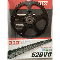 HONDA CTX 200 AG BUSHLANDER CHAIN & SPROCKET KIT 12 T 50 T REAR DID O RING 