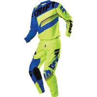 SHIFT ASSULT BLUE - YELLOW  JERSEY & PANT GEAR SET SIZE   EXTRA LARGE 36