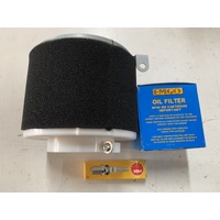 KAWASAKI MULE 610 600 KAF 400 XC SERVICE KIT AIR FILTER OIL FILTER SPARK PLUG