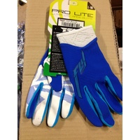 FLY PRO LITE BLUE MX GLOVES ENDURO BMX MOUNTAIN BIKE  OFF ROAD SIZE LARGE