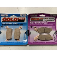 SUZUKI DRZ 400  KLX FRONT & REAR BRAKE PADS GOLD FREN SINTERED METAL 041 003