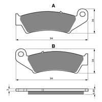 SUZUKI DRZ 400  KLX FRONT  BRAKE PADS GOLD FREN SINTERED  041 s3