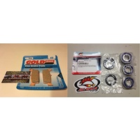 SUZUKI DRZ 400 KLX REAR WHEEL BEARING & BRAKE PADS KIT GOLDFREN ALLBALLS 1117 03