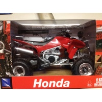 HONDA TRX 450 R RED 450 RACE QUAD ATV DIE CAST MODEL - TOY , 1:12 SCALE