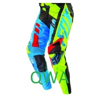 FOX RACING MX OFF ROAD  360 DIVIZION BLUE / YELLOW ( GREEN ) PANTS 30  SAVE $$$$