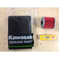 KAWASAKI SERVICE KIT KLF 220 250 300 4X4  AIR OIL FILTER SPARK PLUG