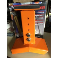ALLOY ADJUSTABLE FORK SEAL SAVER -  FRONT WHEEL BLOCK ORANGE - KTM 