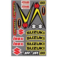 SUZUKI JR 80 STICKER KIT SET STICKERS TANK CIRCUIT INOX
