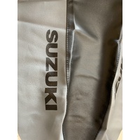 SUZUKI DS 80 BLACK GREY VINYL VINAL SEAT COVER STAPPLE ON WITH BLACK LETTERING