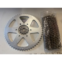 SUZUKI TF TS 100 125 AG BIKE 13 FRONT 53 REAR CHAIN AND SPROCKET SET