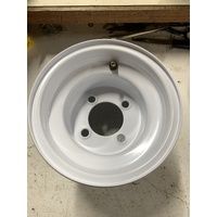 ATV CALF TRAILER RIM ONLY  8 INCH  , 4 X 102 mm PCD WHITE