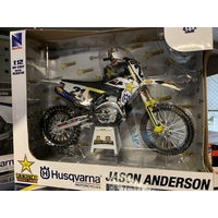JASON ANDERSON ROCKSTAR RACING 21 HUSQUVARNA TOY MODEL DIECAST 1:12 SCALE GIFT IDEA