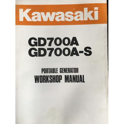 KAWASAKI GENERATOR GD700A GD700A-S  WORKSHOP SERVICE MANUAL