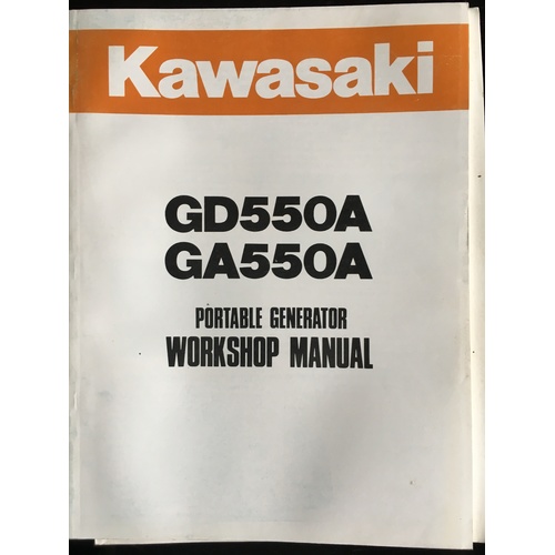 KAWASAKI GENERATOR GD550A GA550A  WORKSHOP SERVICE MANUAL