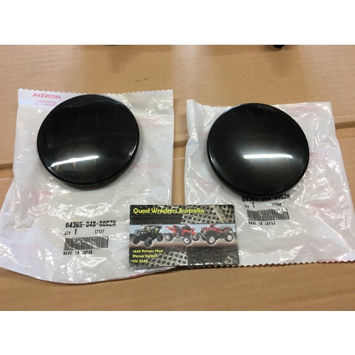 HONDA TRX 420 500 HEAD LIGHT INSPECTION CAP  X2 ROUND 64365-040-000ZH PAIR